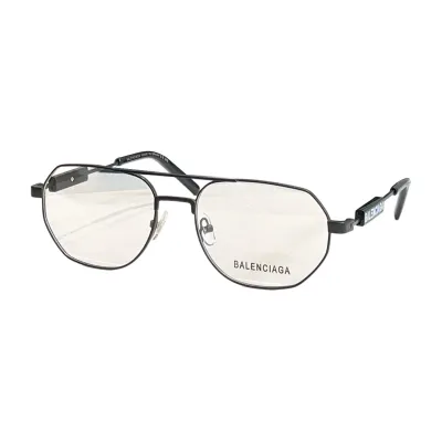Balenciaga Pilot glasses leopard gold/black/black gold/gold/blue/gun black/silver color transparent lens Size 57口18-145