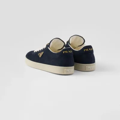 PRADA blue Suede running sneakers