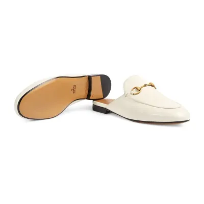 Gucci white baotou slippers