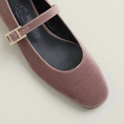 HERMES Jane Purple Ballet  Shoes