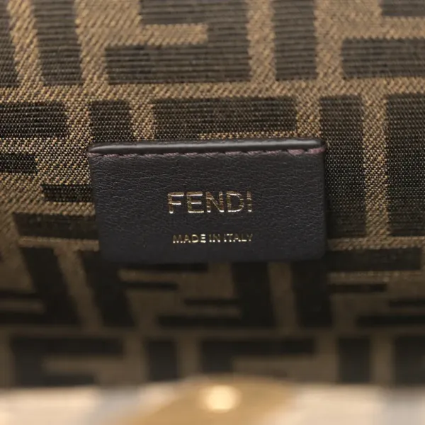 Fendi Small Fendi First Dove Grey Shiny Nappa Leather Gold Hardware - Image 2