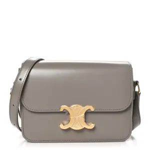 Celine Small Teen Triomphe Bag Pebble Shiny Calfskin Leather Gold Hardware