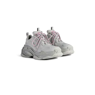 BALENCIAGA TRIPLE S SPORT NYLON Grey and Pink Sneakers