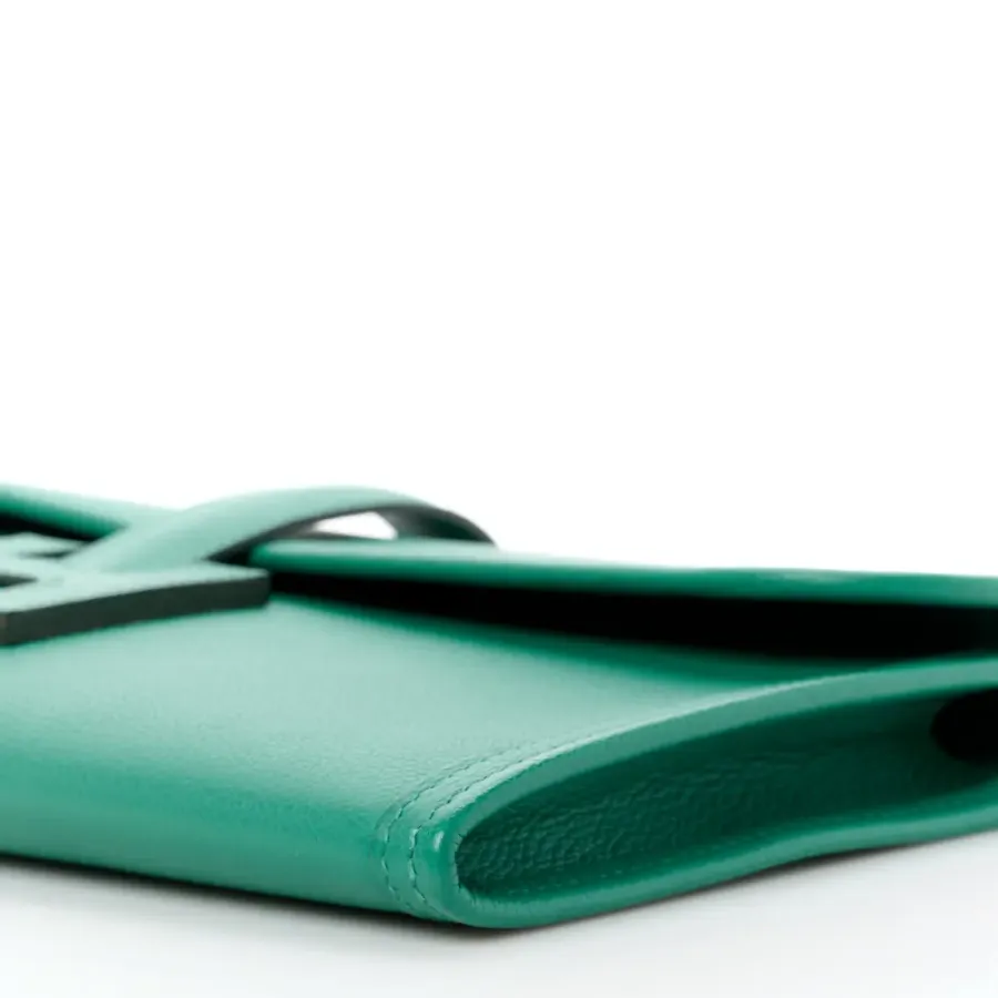 Hermès Jige Elan 29 Clutch Vert Vertigo Evercolor Leather