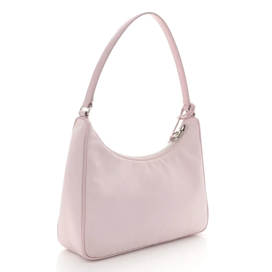 Prada Mini Re-Edition 2005 Bag Alabastro Re-Nylon & Saffiano Leather Silver Hardware