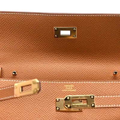 Hermès Kelly Long Wallet To Go Brown Epsom Leather Gold Hardware