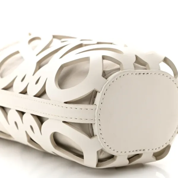 Loewe Cutout Anagram Pocket Crossbody Bag Small White Glaze Nappa Calfskin Leather - Image 4