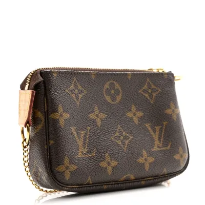 Louis Vuitton Mini Pochette Accessoires Monogram Canvas Gold Hardware