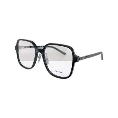 Prada square frame glasses pink/silver/black/leopard color transparent lens Size 56口18-140