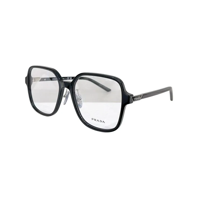 Prada square frame glasses pink/silver/black/leopard color transparent lens Size 56口18-140