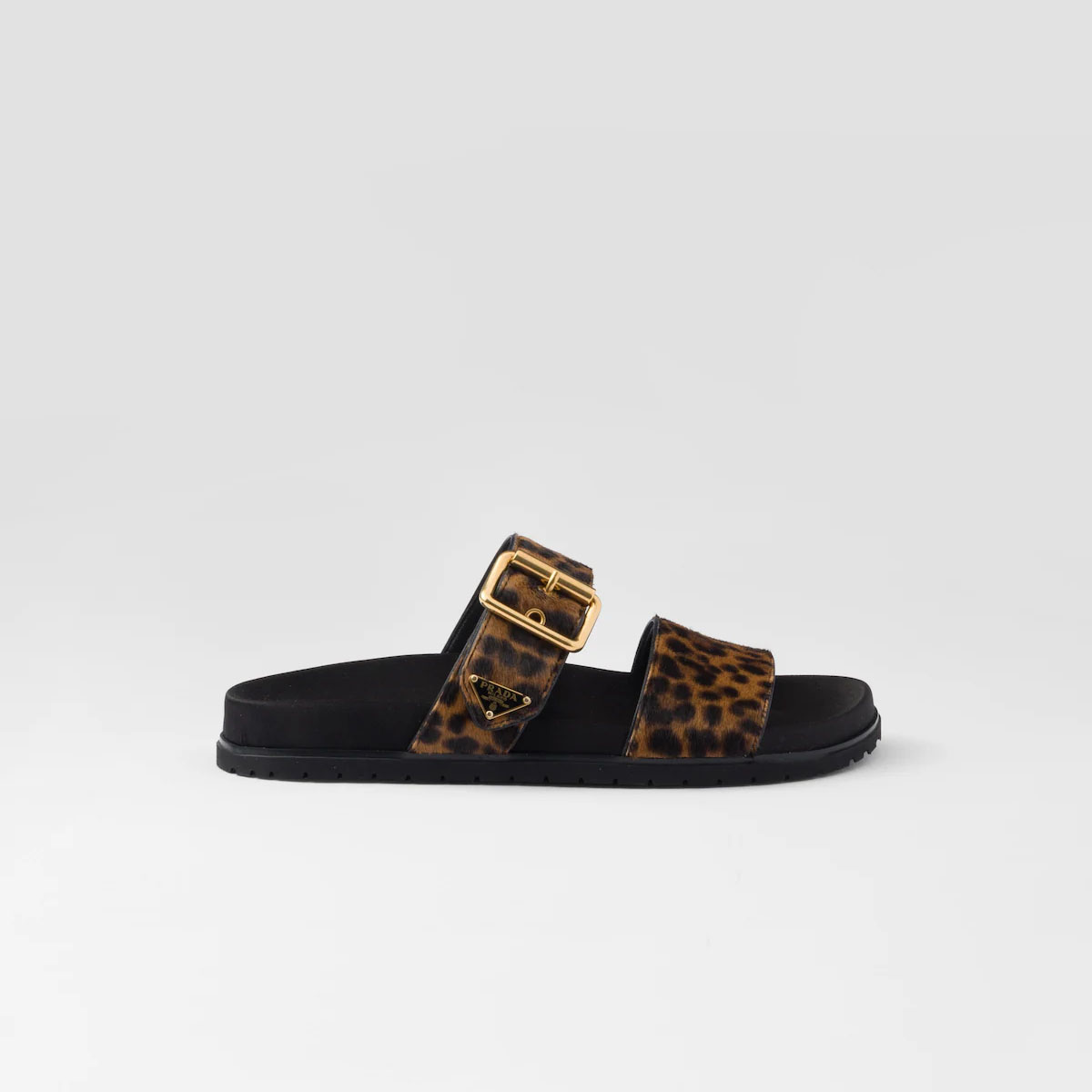 PRADA Pantufas de couro estampadas