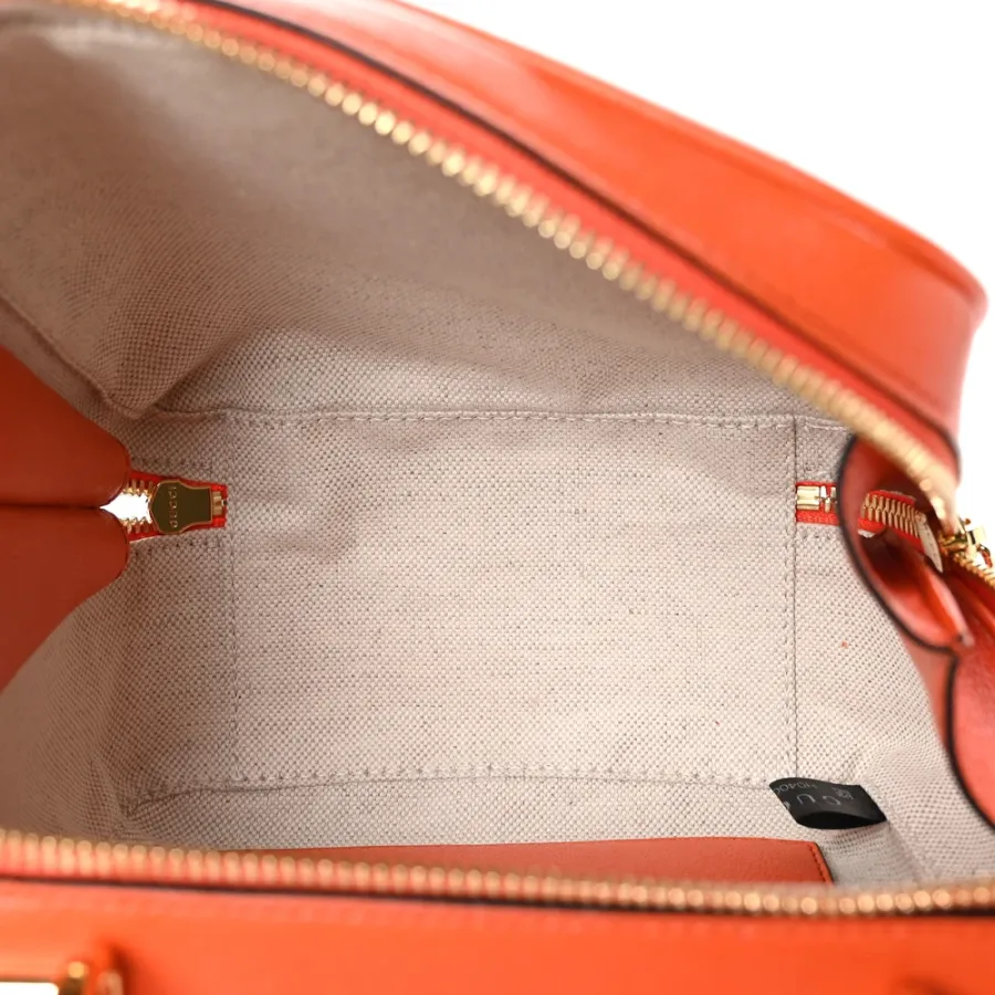 Gucci Small Diagonal Stitched Blondie Shoulder Bag Orange Calfskin Leather Gold Hardware