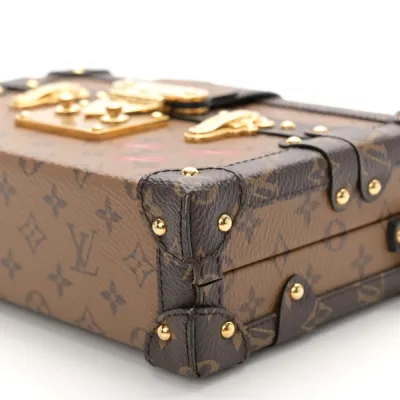 Louis Vuitton Petite Malle MM Reverse Monogram Canvas Gold Hardware