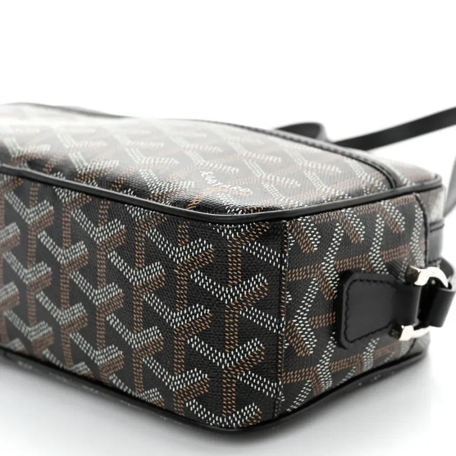 Goyard Sac Cap Vert PM Black Goyardine Canvas Silver Hardware