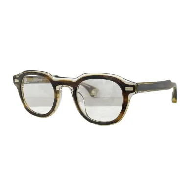 Fendi round frame glasses blue/black/transparent black/eggplant/green/grey/leopard/brown leopard color Size 46口25-145