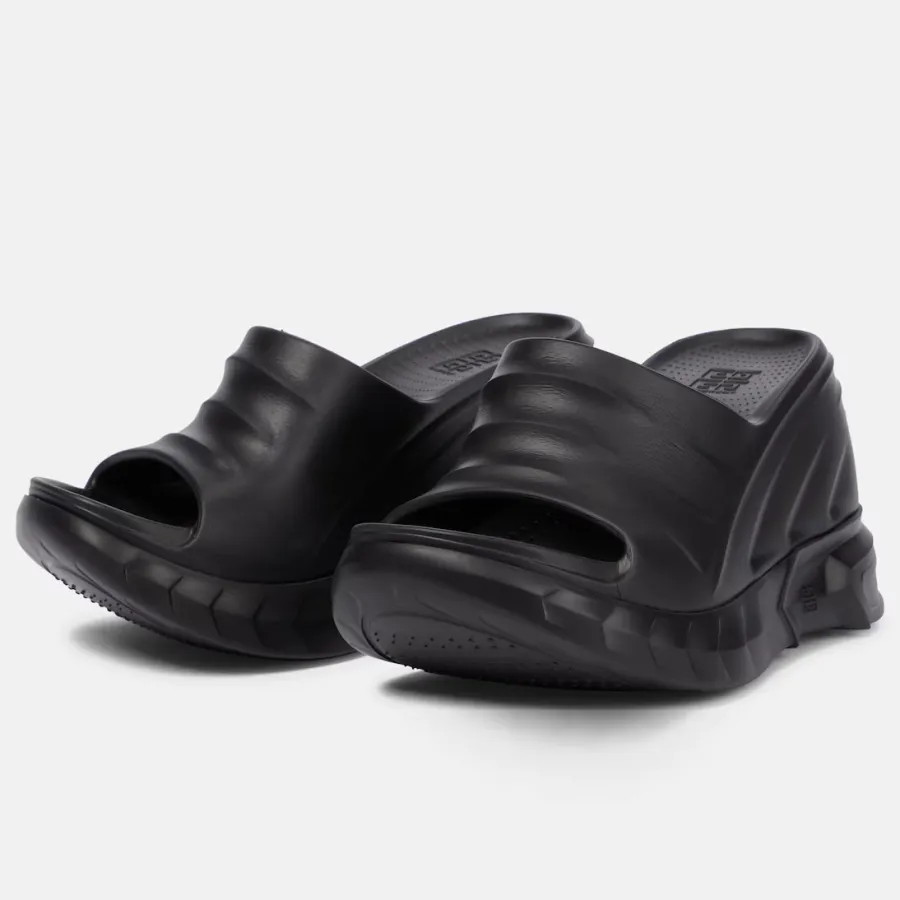 GIVENCHY Black wedge sandal slippers