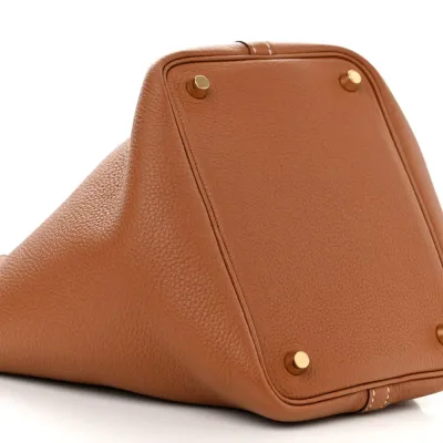 Hermès Picotin Lock 18 PM Brown Taurillon Clemence Leather Gold Hardware