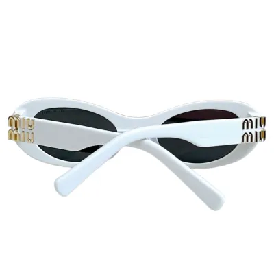 Miu Miu Oval glasses white/apricot/tawny/pink/black/leopard color Size 50口20-140