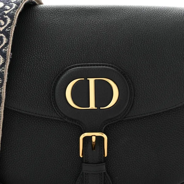 Dior Large Bobby Bag Black Grained Calfskin Leather Gold Hardware - Image 8