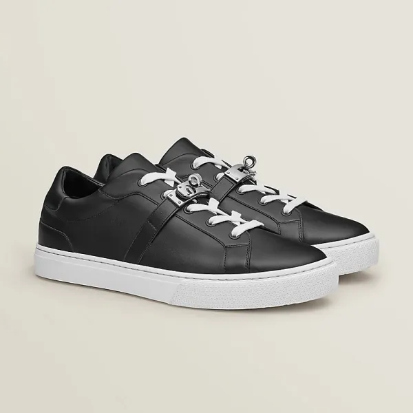 HERMES Day Sneakers Black Sports Shoes - Image 2