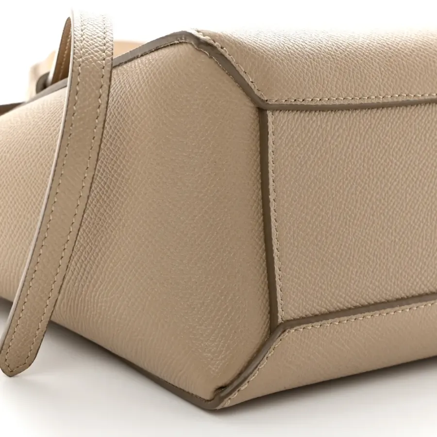 Celine Nano Belt Bag Light Taupe Grained Calfskin Leather Gold Hardware