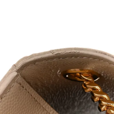 Saint Laurent Small Kate Satchel Nude Powder Monogram Grain De Poudre Leather Silver Hardware