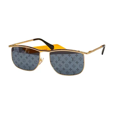 Louis Vuitton square frame glasses coral/black/black gold/black silver/silver/gold/brown monogram/black monogram color Size 59口18-140