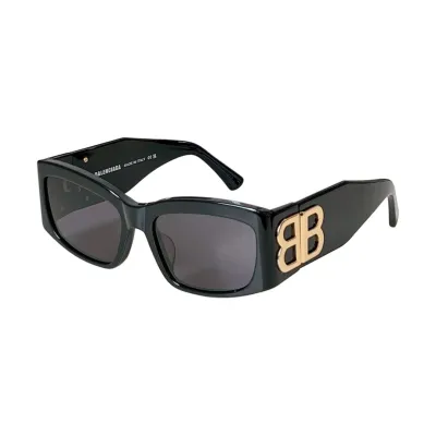 Balenciaga square frame leopard/black/white/black gold glasses color Size 56口18-125