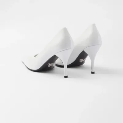 PRADA leather White High Heels Shoes