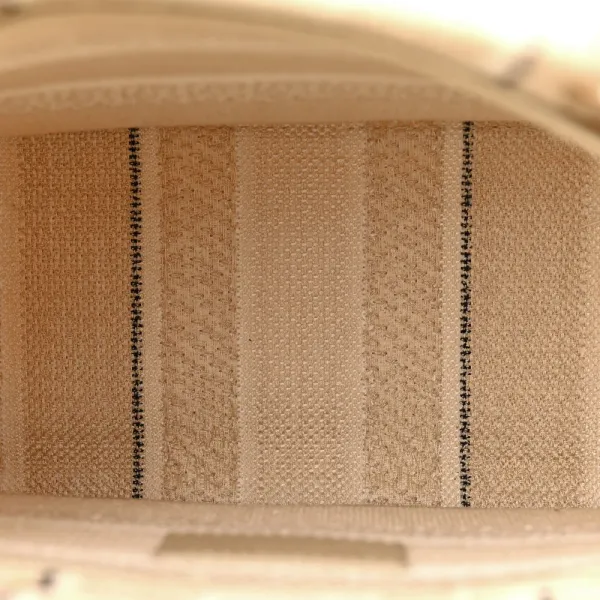 Dior Medium Stripes Lady D-Lite Beige Embroidered Canvas Gold Hardware - Image 7