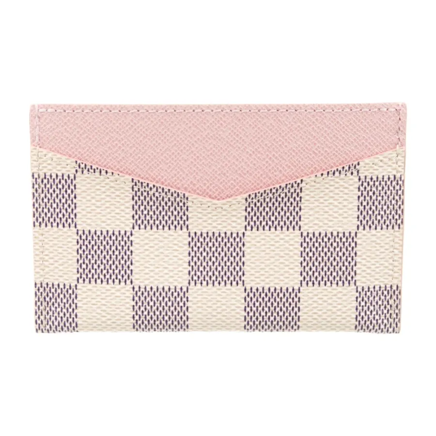 Louis Vuitton Small Card Holder Neutrals Damier Azur Pattern Canvas