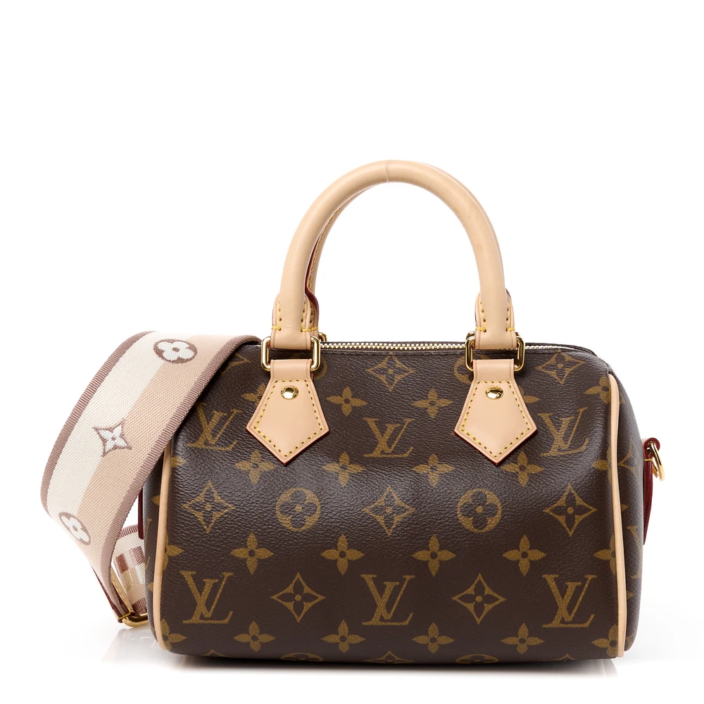 Louis Vuitton Speedy Bandouliere 20 Bege Canvas Monogram