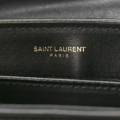 Saint Laurent Mini Loulou Crossbody Bag Black Y-Quilted Monogram Calfskin Leather Gold Hardware