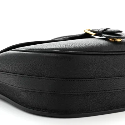 Dior Large Bobby Bag Black Grained Calfskin Leather Gold Hardware