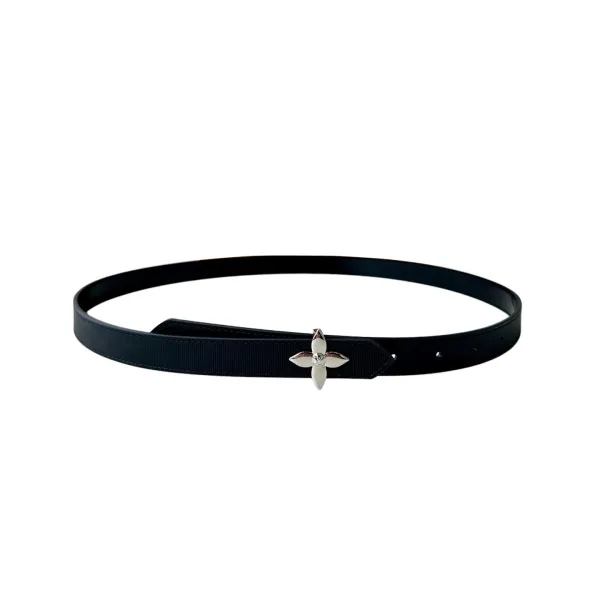 Louis Vuitton Women's Flowergram Reversible Belt In Black/White/Blue Monogram Reverse Canvas With Gold/Silver Hardware 20mm - Image 5