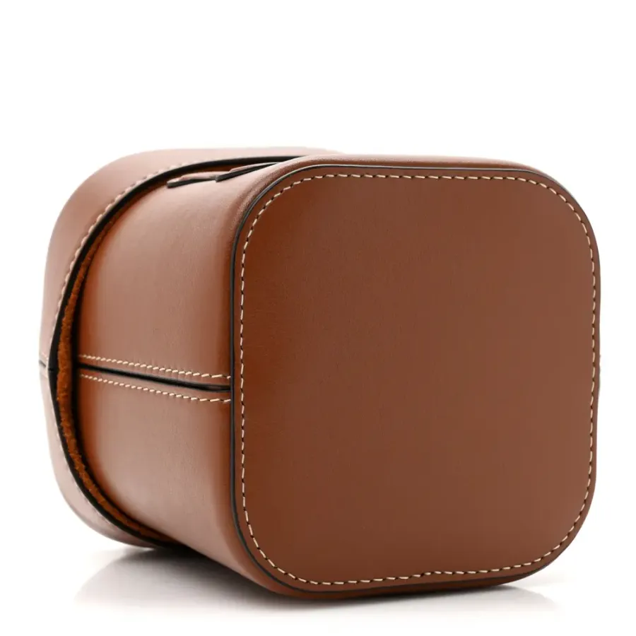 Celine Small Cuir Triomphe Box Tan Smooth Calfskin Leather Gold Hardware