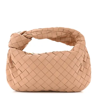 Bottega Veneta Mini Intrecciato Jodie Sandalwood Nappa Leather