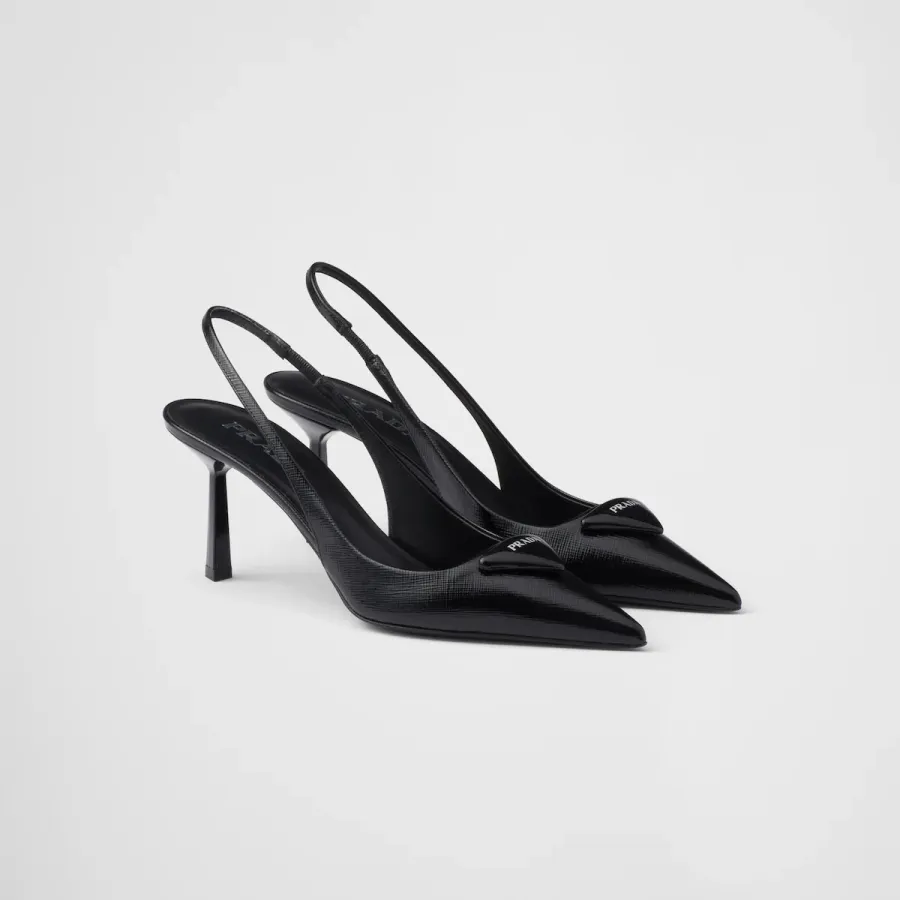 PRADA Saffiano Black High Heels Shoes