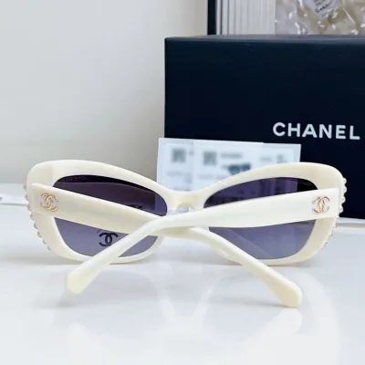 CHANEL glasses white gold color size 56口16-140