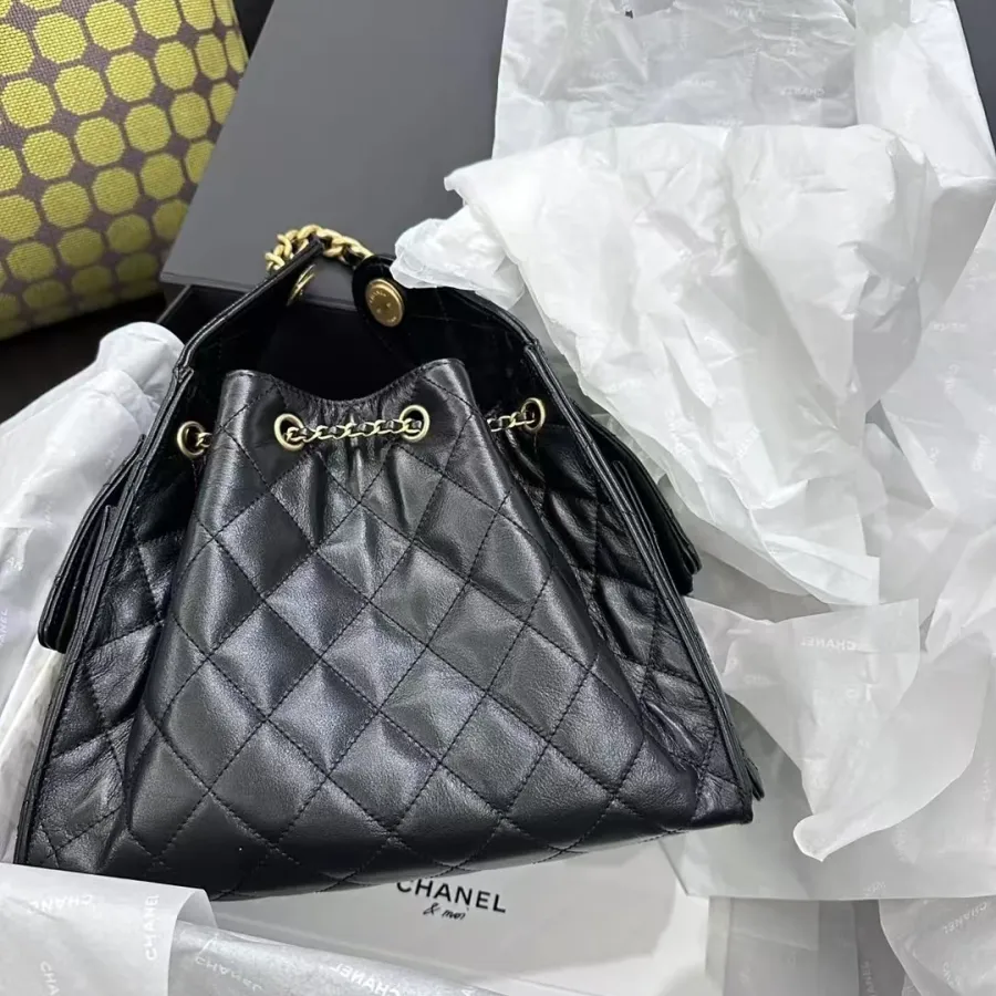 Chanel Black Quilted Shiny Calfskin Leather / Abrasive Sand Leather / Quilted Caviar Leather Shoulder Bags photo review