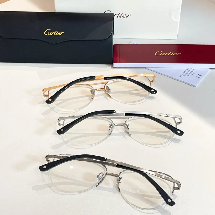 Cartier Pilot glasses gold/silver/gun black color Size 58口15-145