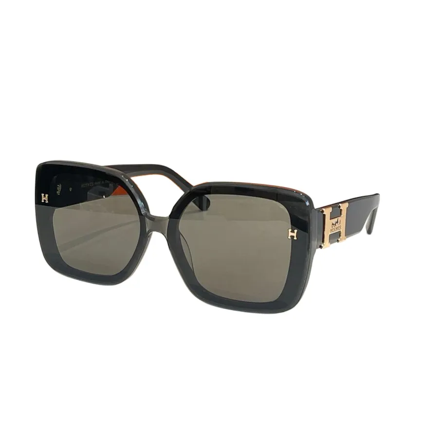 Hermès square frame glasses orange/green/brown leopard/green leopard/black gold/black silver color Size 62口14-147