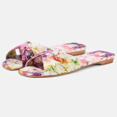 Christian Louboutin Pink printed flat slippers