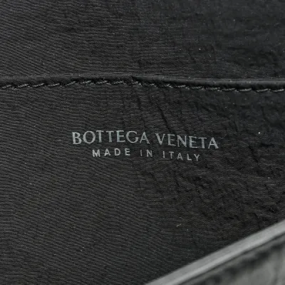 Bottega Veneta Small Intreccio Cassette Belt Bag Black Paper Calfskin Leather