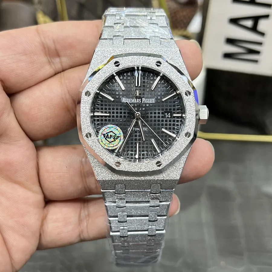 AUDEMARS PIGUET-ROYAL OAK-15410BC.GG.1224BC.01-Frosty Gold Black Dial-41MM