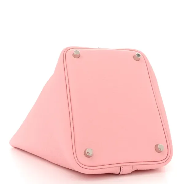 Hermès Picotin Lock 18 PM Rose Sakura Taurillon Clemence Leather Palladium Hardware - Image 6