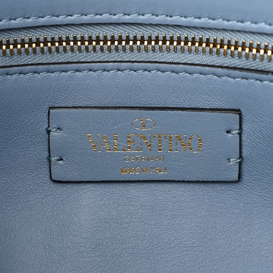 Valentino Garavani Large Roman Stud Shoulder Bag Niagara Nappa Leather Gold Hardware