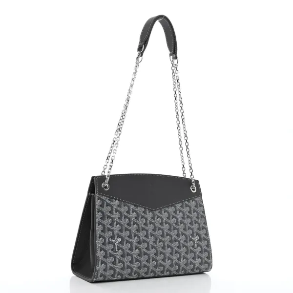 Goyard Rouette Structure PM Grey Goyardine Canvas Silver Hardware - Image 3
