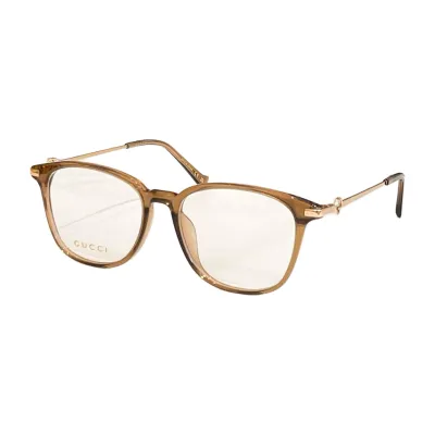 Gucci Wayfarer glasses sliver/black/leopard/tawny color transparent lens Size 53口17-145