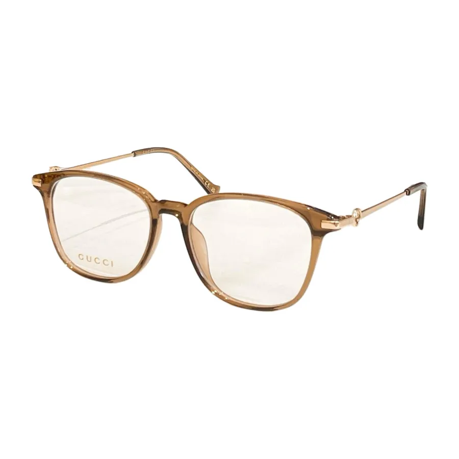 Gucci Wayfarer glasses sliver/black/leopard/tawny color transparent lens Size 53口17-145